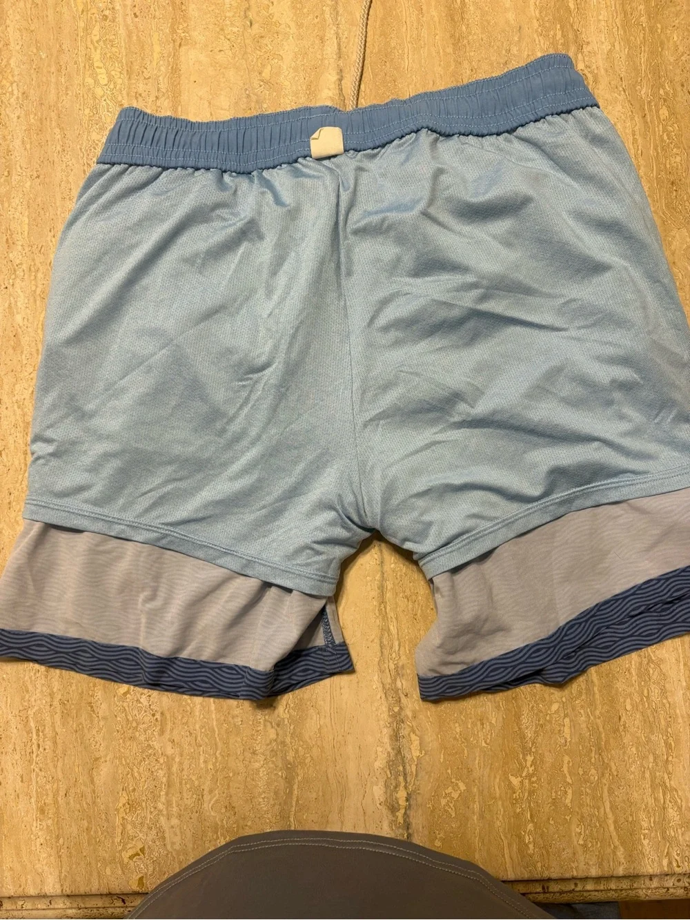 Fair Harbor The Anchor Swim Trunks Mens XL Blue Print BreezeKnit Liner Short